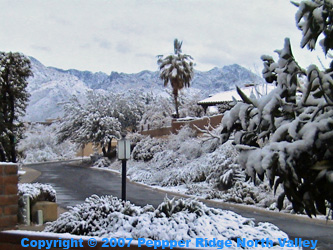 Snowfall in Tucson Jan 2007