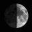 Waxing Gibbous Moon, Moon age: 8 days,1 hours,43 minutes,57%