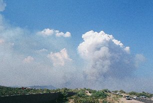 The Fire Rages Above Base Camp
