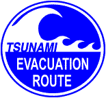 Logo: Tsunami Evacuation Route Sign